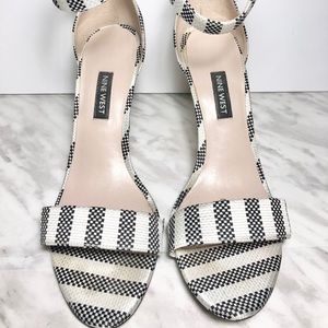 Nine West Black & White Heels